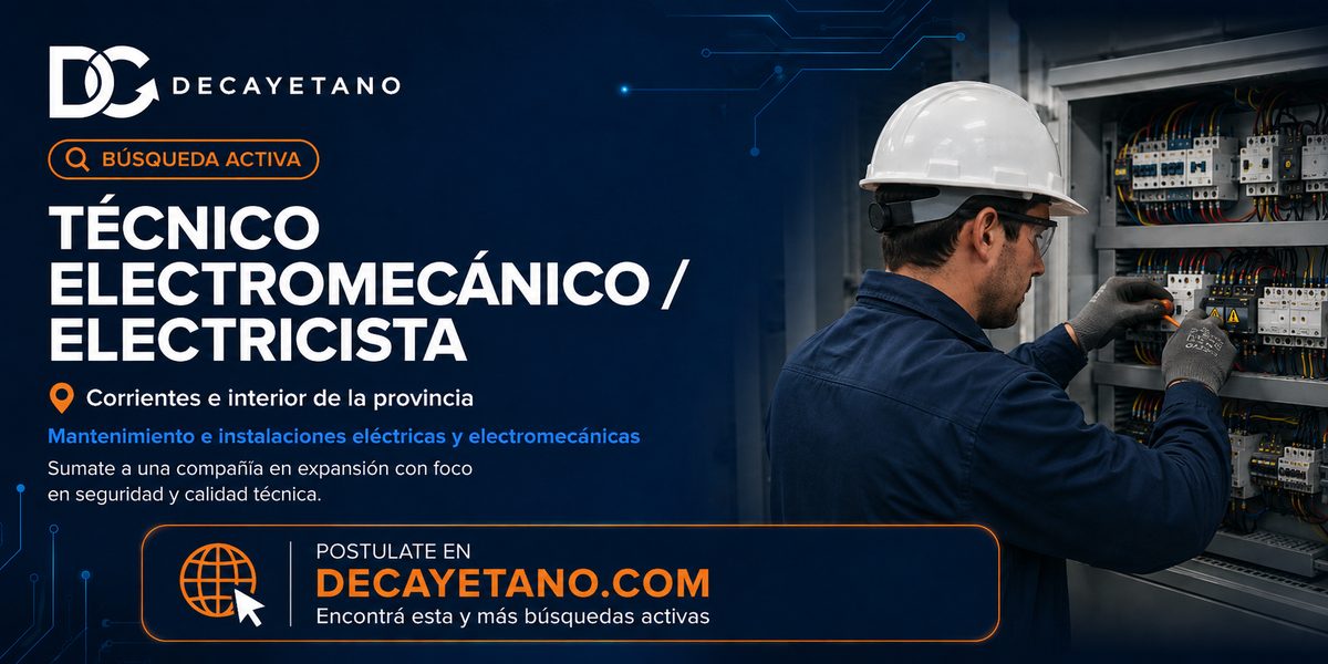 Técnico Electromecánico / Electricista
