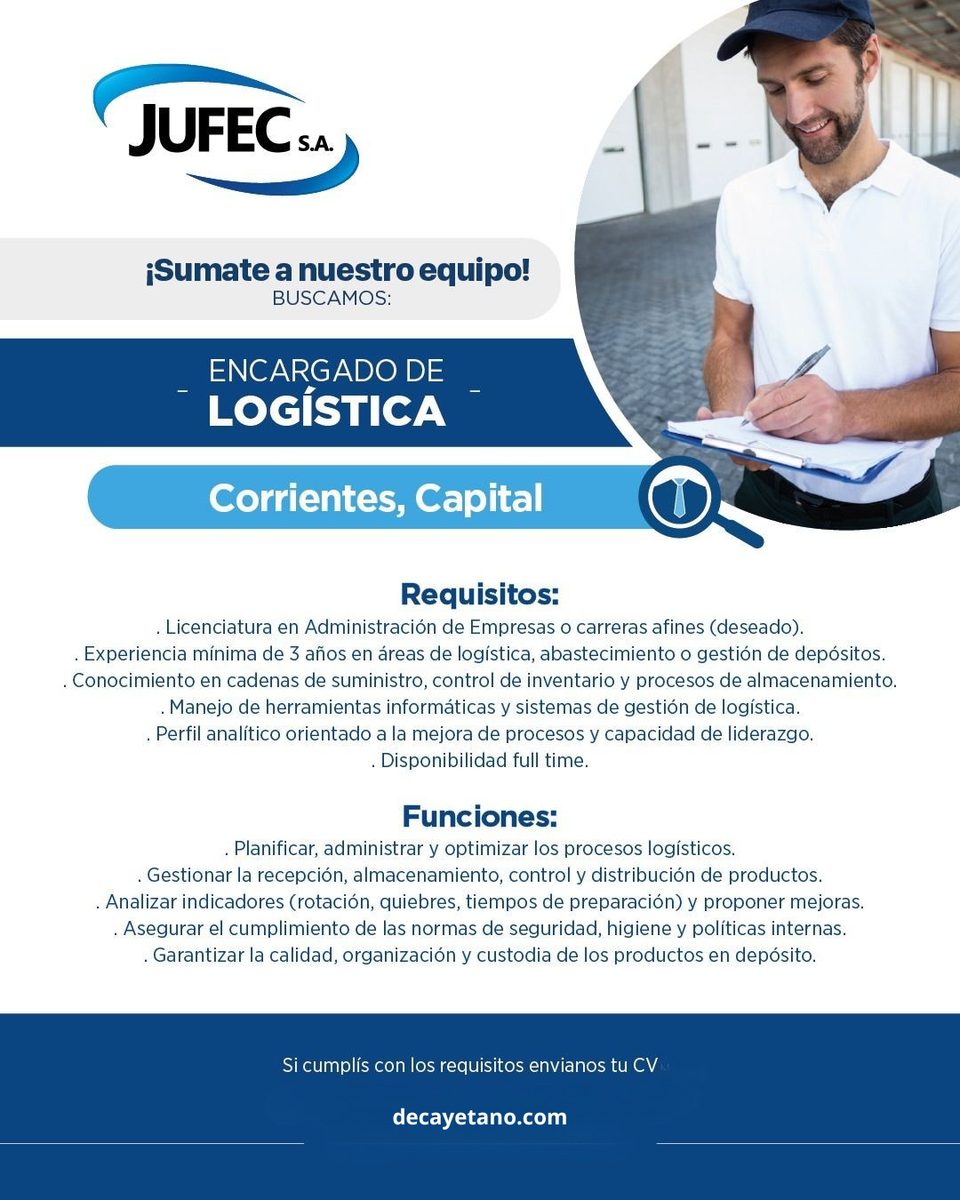 Jefe de Logística